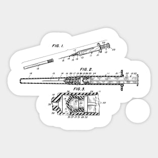 Plastic Syringe Vintage Patent Hand Drawing Sticker